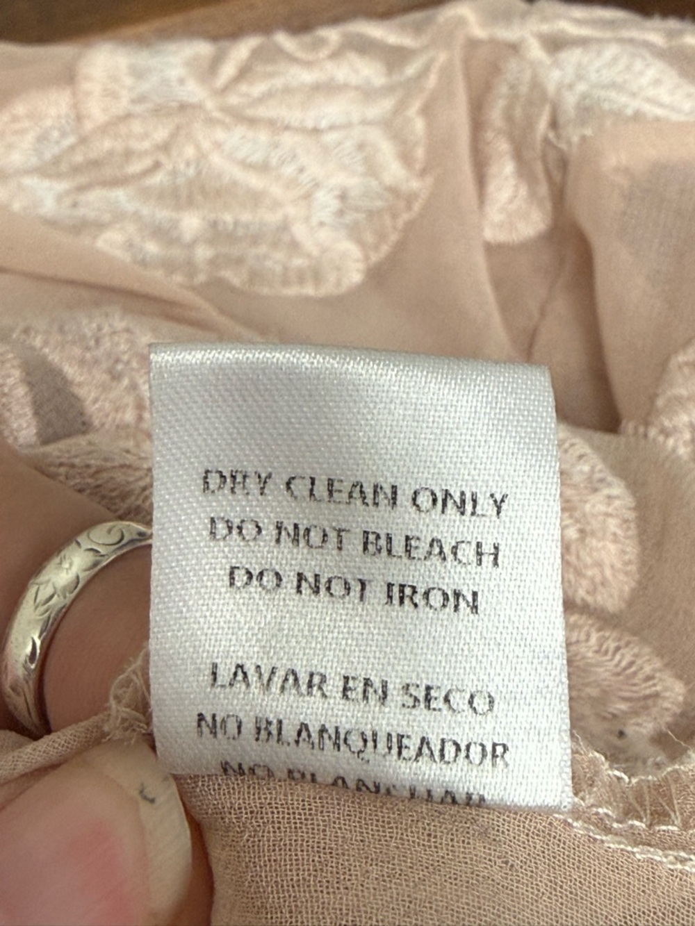 Endless Rose Cream Sheer Floral Embroidered Blouse Romantic Chic Large - Picture 9 of 10